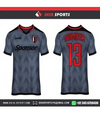 ZIGZAG GREY   SOCCER JERSEYS